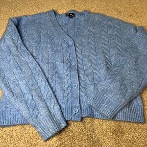 Art Class Light Blue Cable Knit Cardigan